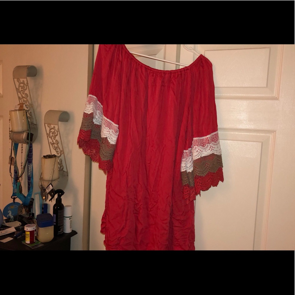 Orange red dress
